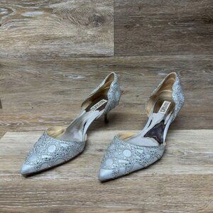 Badgley Mischka Silver Heels